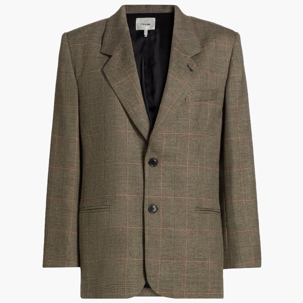 Frame Grandfather Glen-Check Single Breasted Blazer